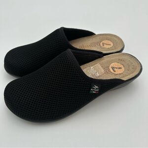 Fly Flot Mule Clog Women's Shoes Black Mesh Casual Comfort Slip On Size 7